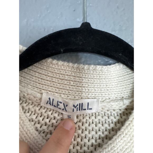 Women's Alex Mill Nico Chunky Knit 100% Cotton Cardigan size S Bohemian Cottage - Picture 4 of 6